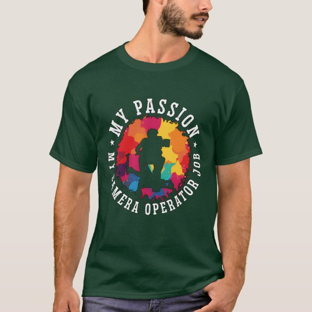 Camiseta Operador da Câmera Minha Paixão Minha Câmera (Frente)