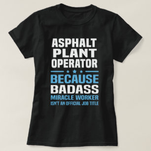 Camiseta Operador da instalação de asfalto