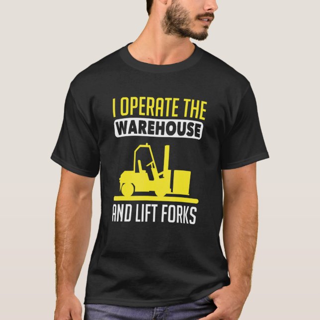 Camiseta Operador de Armazém de Controladores de Elevação (Frente)