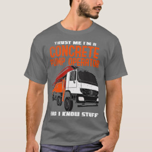 Camiseta Operador de Bomba Concreta do Trabalhador Concreto
