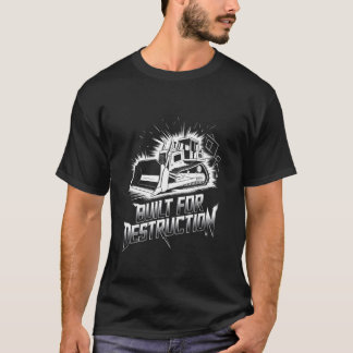 Camiseta Operador de Bulldozer Trabalhador da Construção Mo
