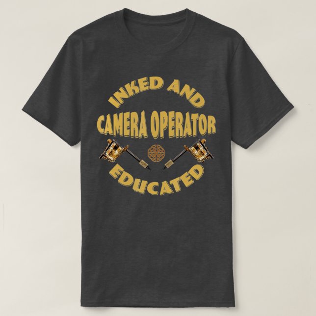 Camiseta Operador de câmara com tinta e instrução (Frente do Design)
