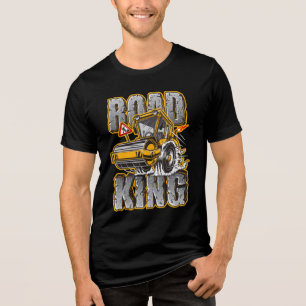 Camiseta Operador de Compactador de Construção do Rei da Es