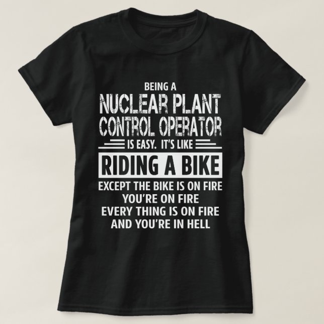 Camiseta Operador de Controlo de Instalações Nucleares (Frente do Design)