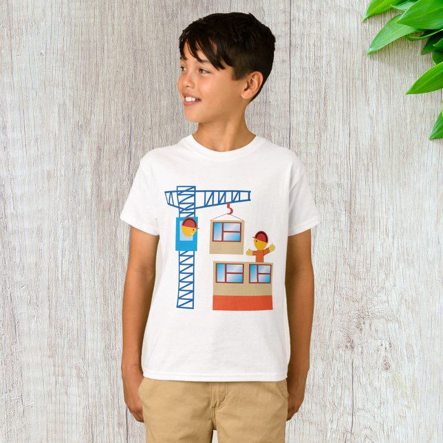 Camiseta Operador De Crane E Trabalhador De Construção (Criador carregado)