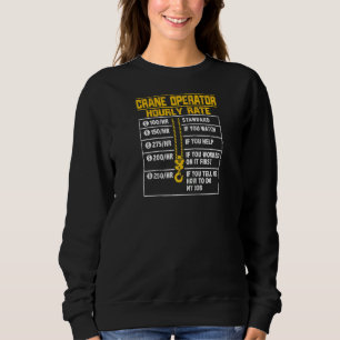 Camiseta Operador De Crane Funny Tarifa Horária Raglan