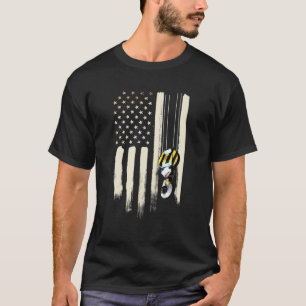 Camiseta Operador De Crane Oferece Bandeira Americana Patri