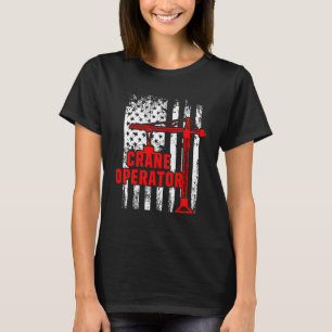 Camiseta Operador De Crane Usa Sinalizador Construtor De Má