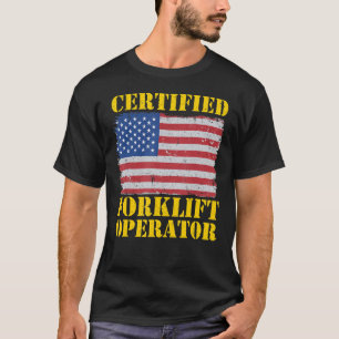 Camiseta Operador de empilhadeira Certificado de Pavilhão A