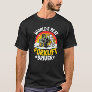 Camiseta Operador de empilhadeira Rainbow World's Best Fork