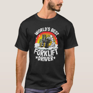 Camiseta Operador de empilhadeira Rainbow World's Best Fork