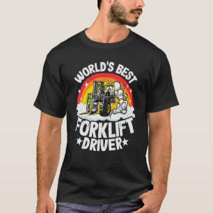 Camiseta Operador de empilhadeira Rainbow World's Best Fork