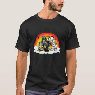 Camiseta Operador de empilhadeira Rainbow World's Best Fork
