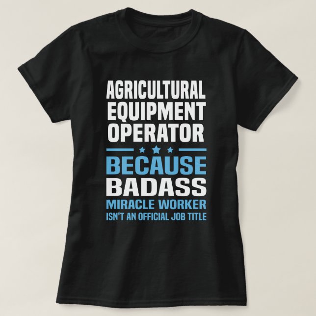 Camiseta Operador de Equipamento Agrícola (Frente do Design)