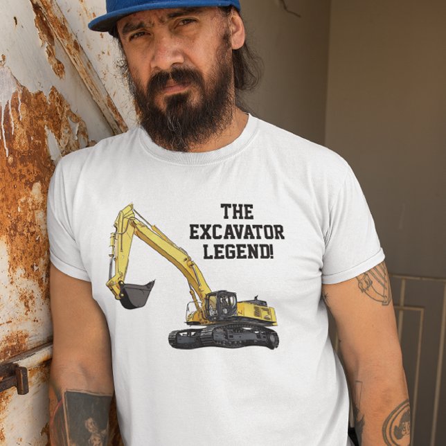 Camiseta Operador de Equipamento Pesado de Legenda de Escav (Criador carregado)