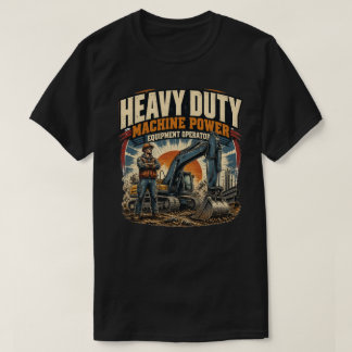 Camiseta Operador de Equipamento Pesado Vintage Escavadeira