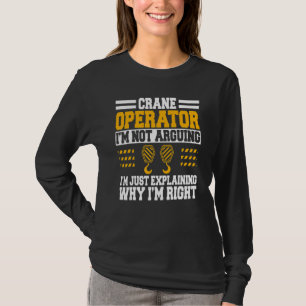 Camiseta Operador de guindaste de construção de equipamento