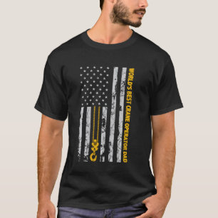 Camiseta Operador de Guindaste Gancho Bandeira Americana Me