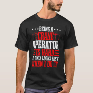 Camiseta Operador de Guindaste Mecânico de Construção Torre