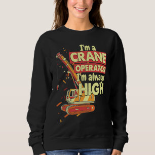 Camiseta Operador de guindaste sempre alto no céu Construçã