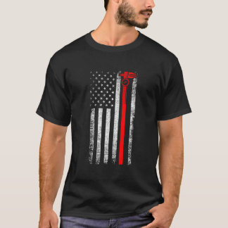 Camiseta Operador de Máquina Cnc Patriota Bandeira dos EUA