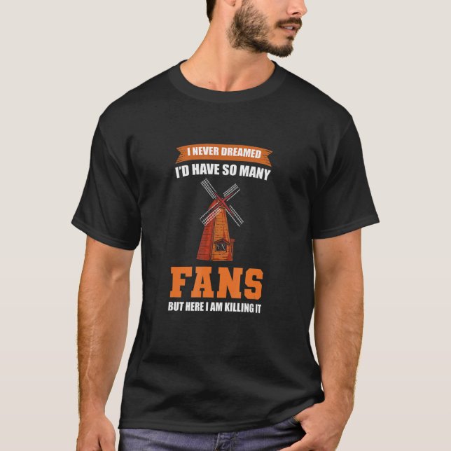 Camiseta Operador de moinho. Wind Turbine Technician (Frente)