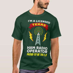 Camiseta Operador de Rádio Amador Funny Ham Radio Texas