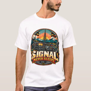 Camiseta Operador de Rádio Amador Sinal Nunca Dorme Ant