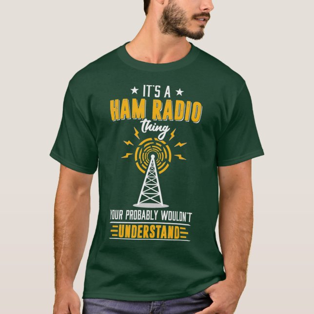 Camiseta Operador De Rádio Amateur Ham Shirt Com Presente (Frente)