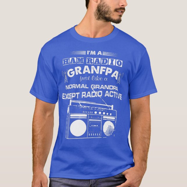 Camiseta Operador de Rádio Ham Engraçado Vovô Amateur (Frente)