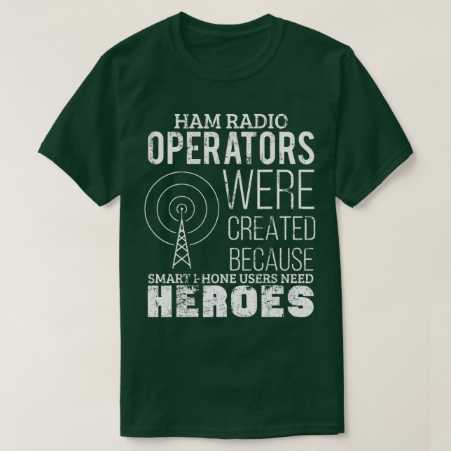 Camiseta Operador de Rádio Ham Funny Radio Amateur Pai Padr (Frente do Design)