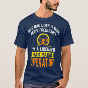 Camiseta Operador de Rádio Licenciado Engraçado Amatador T 