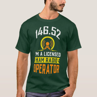Camiseta Operador de Rádio Licenciado Engraçado Amatador T