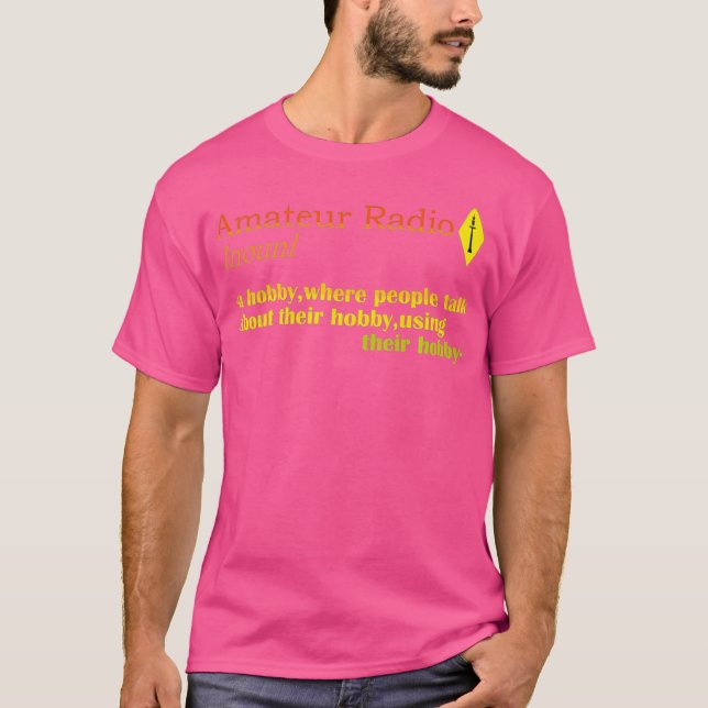 Camiseta Operador de Rádio Mens Ham Amateur Hobby Definição (Frente)