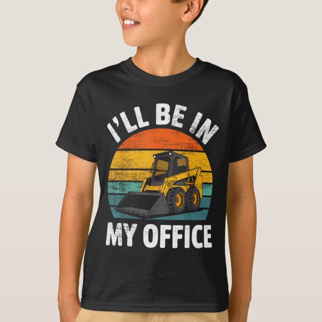 Camiseta Operador de Skid Steer Construção Equipamento Pesa (Frente)
