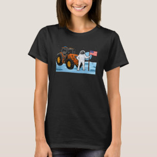 Camiseta Operador de Trator Astronauta na Lua para Patriota