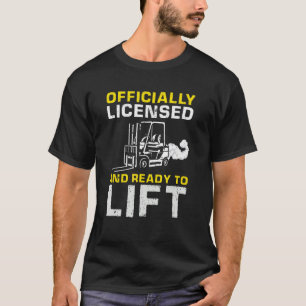Camiseta Operador do Empilhador do Mens Fork para o Control