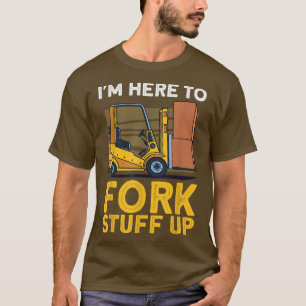 Camiseta Operador Engraçado de Elevação do Motorista de Cam