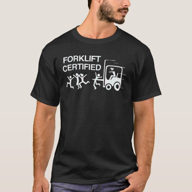 Camiseta Operador Engraçado de Elevação Formatadora Certifi (Frente)