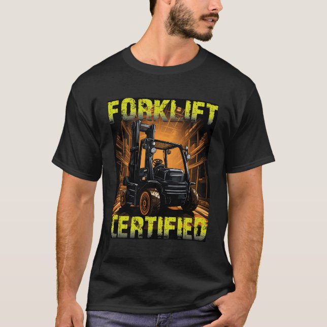 Camiseta Operador Engraçado de Elevação Formatadora Certifi (Frente)