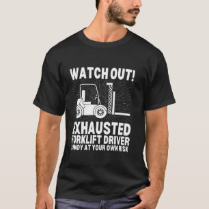 Camiseta Operador Engraçado De Empilhadeira Para Mão-De-Obr