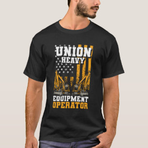 Camiseta Operador escavador Operador de equipamento pesado 