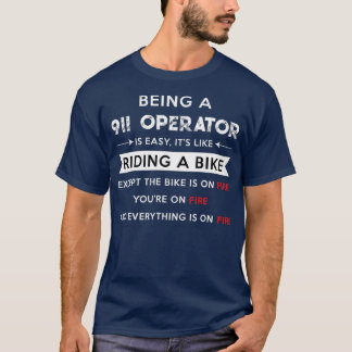 Camiseta Operador Funny 911 roupa Primeiro Respondedor