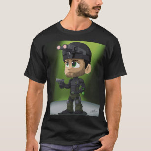 Camiseta Operador Furtivo Chibi Night‑Ops