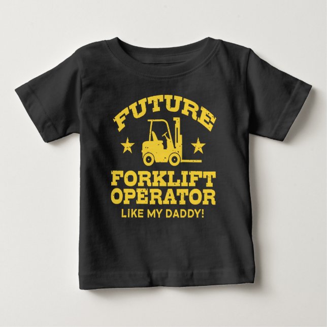 Camiseta Operador Futuro De Elevação Como Meu Pai (Frente)