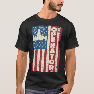 Camiseta Operador Ham US Flag Vintage America Radio 1