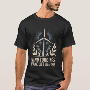 Camiseta Operador Técnico de Moinho de Vento, Turbinas Eóli