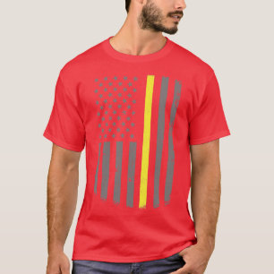 Camiseta Operador US Flag Thin Dourado Line Emergency Disp