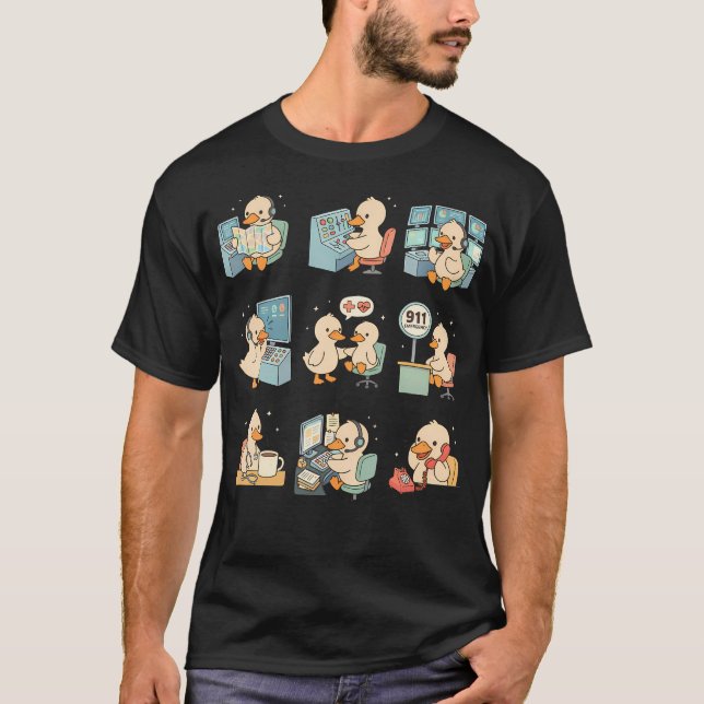Camiseta Operadora de Chamadas de Emergência do Serviço 911 (Frente)