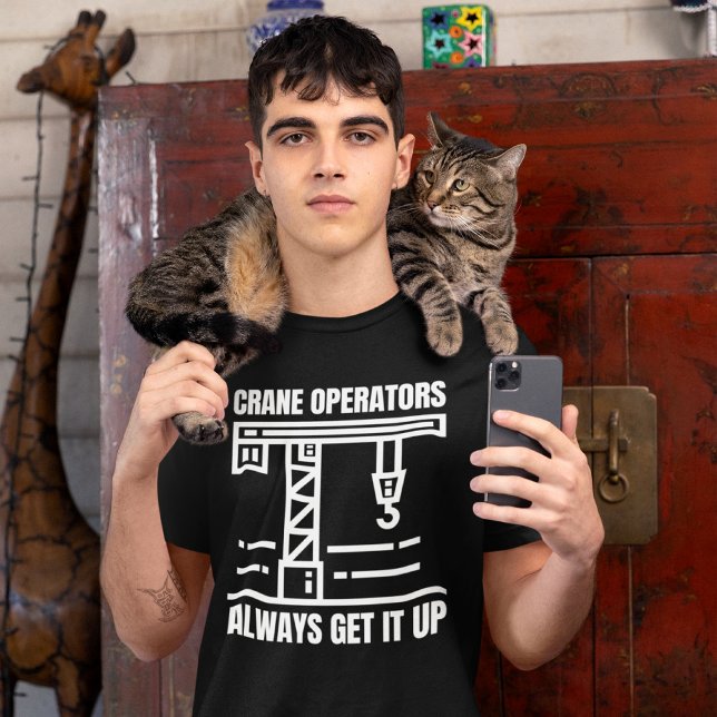 Camiseta Operadora de Grua Engraçada, Humor no Local de Tra (Criador carregado)